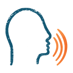 Hand drawn illustration of a person talking