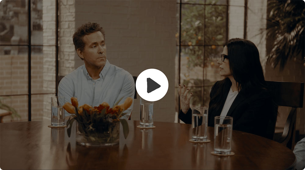 Play video featuring Ryan Reynolds talking with Dr.Brillman